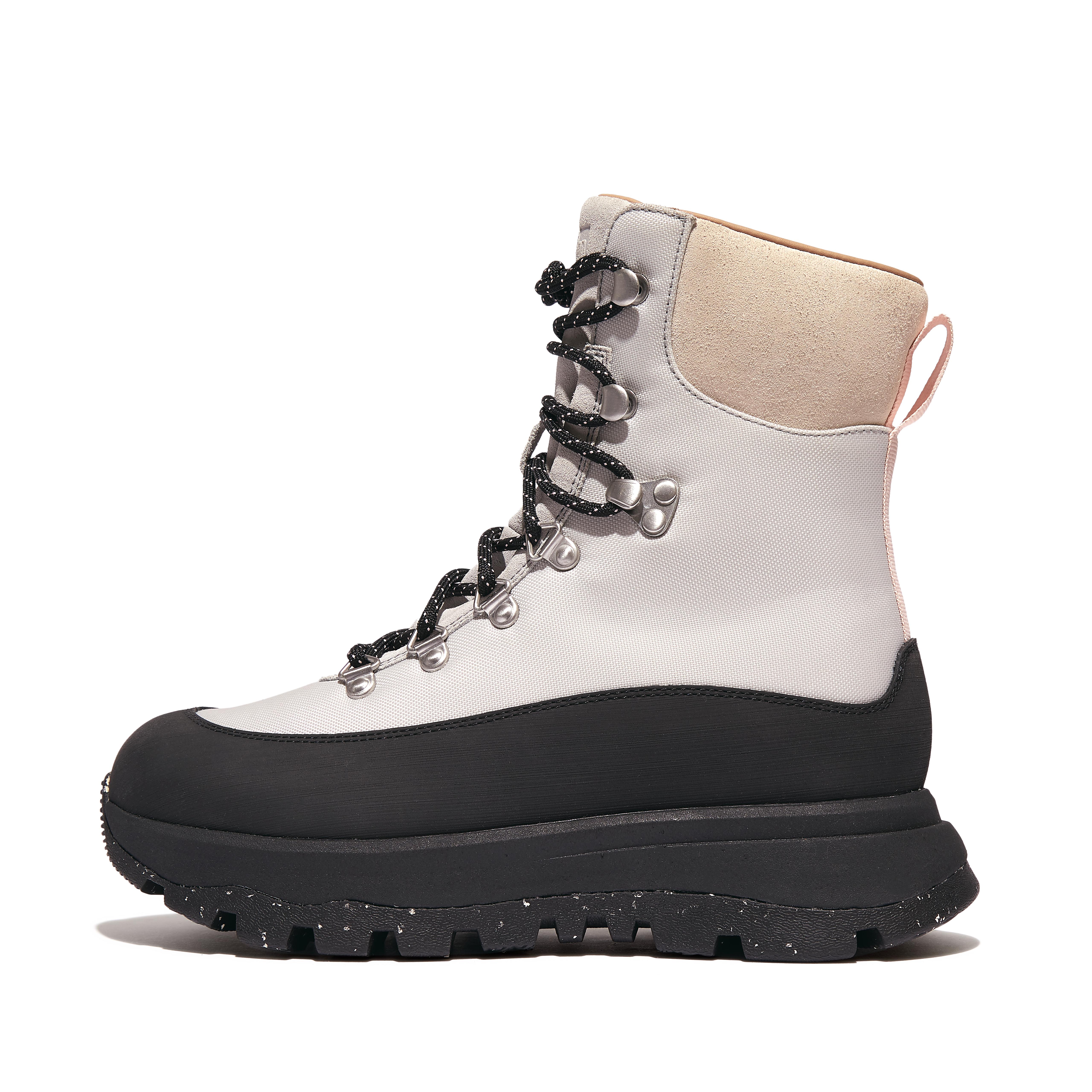 FitFlop NEO-D-HYKER E01 Waterproof Fabric/Suede Walking Boots - Black Mix