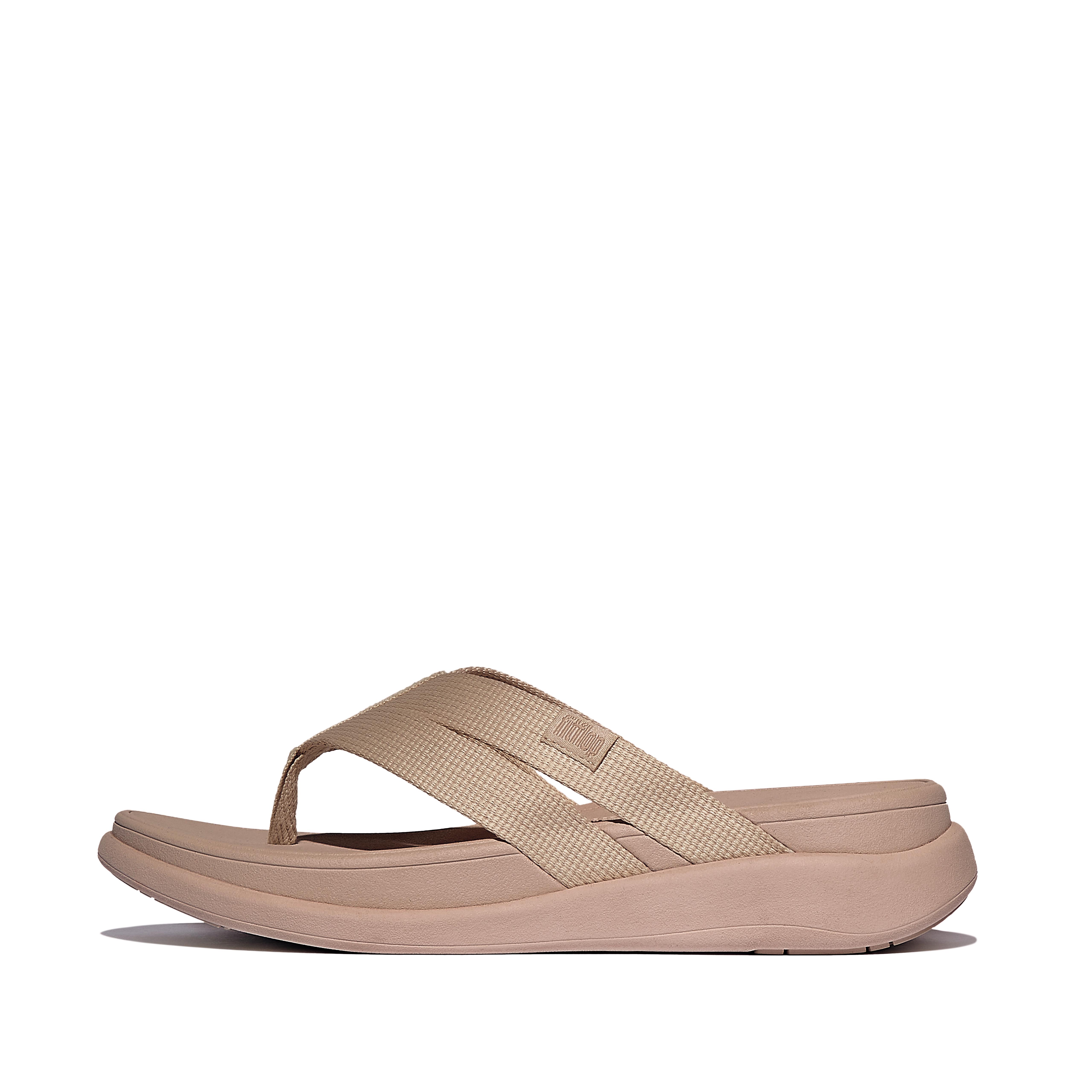 FitFlop F-MODE Go Webbing Strappy Flip-Flops - Classic Beige