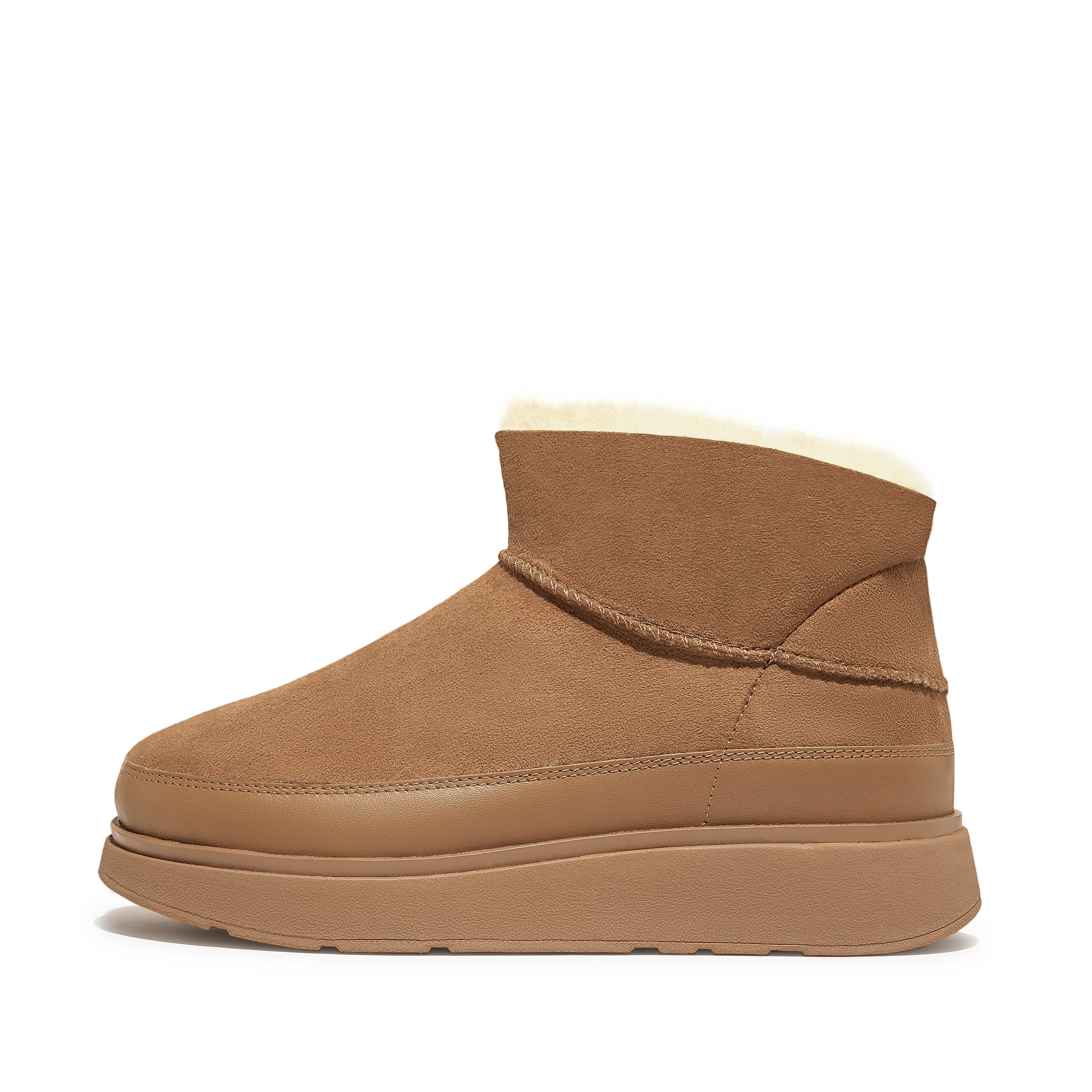 FitFlop GEN-FF Ultra-Mini Shearling Boots - Desert Tan
