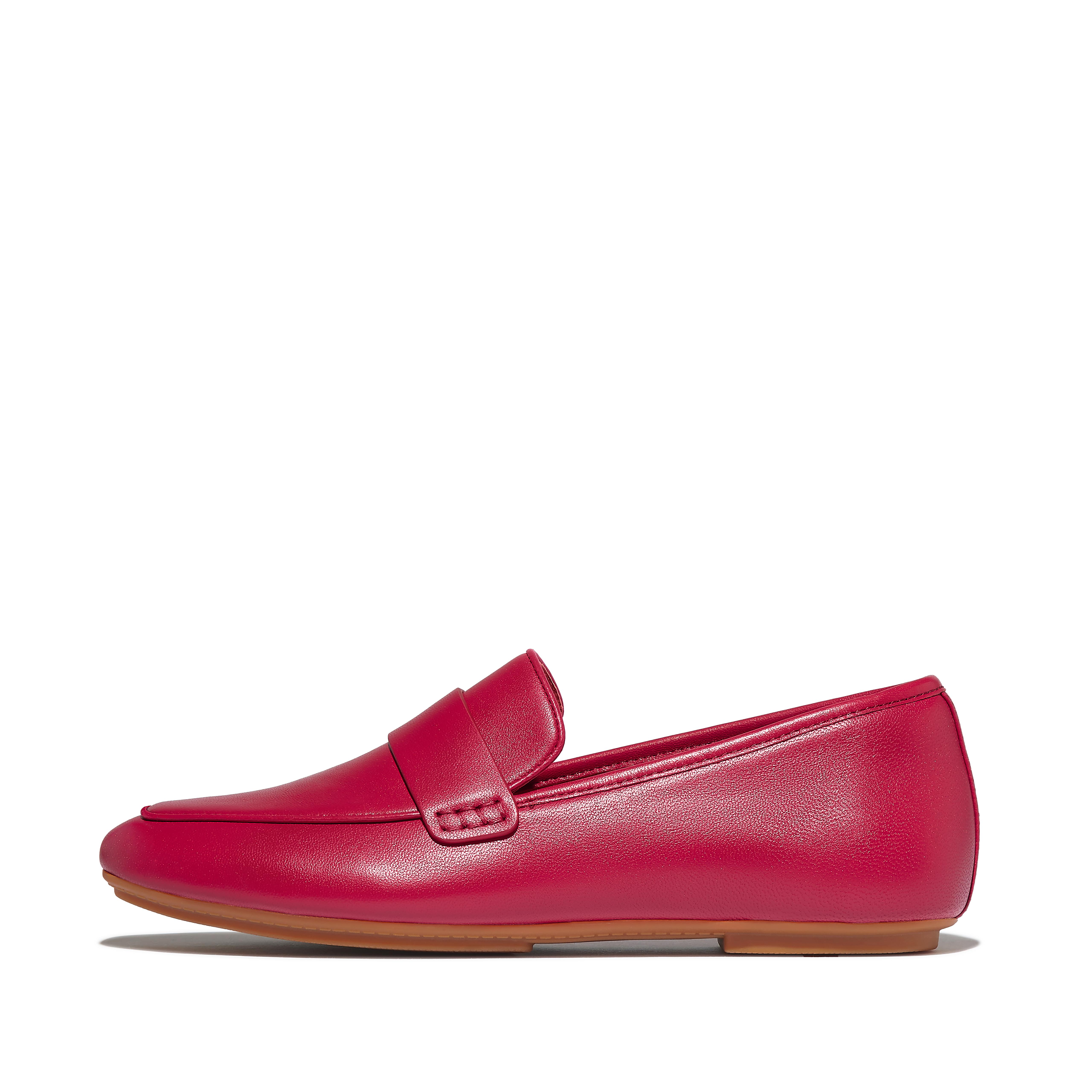 FitFlop DELICATO Soft Leather Loafers - Redberry