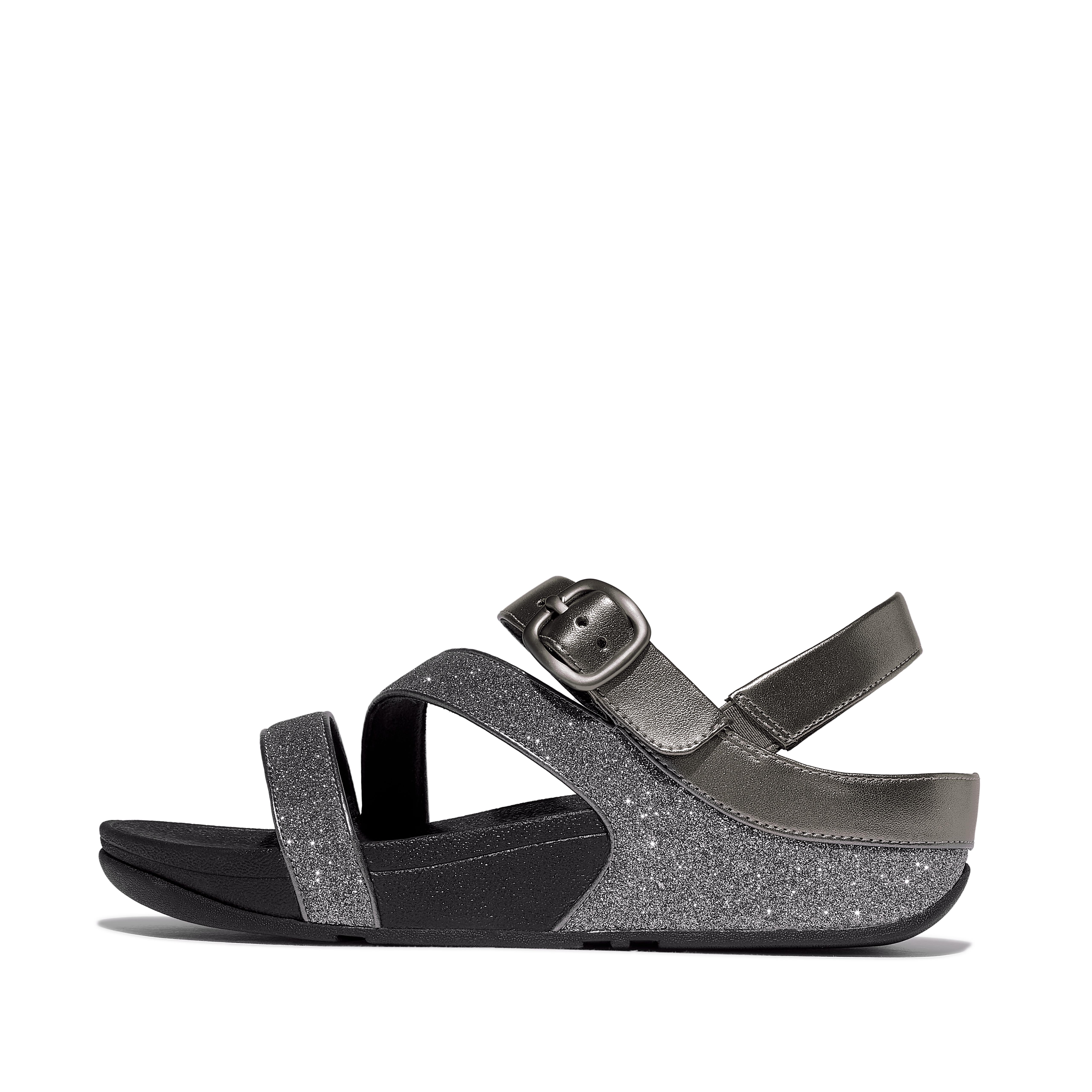 FitFlop SKINNY Ii Glitterdust Z-Strap Sandals - Pewter