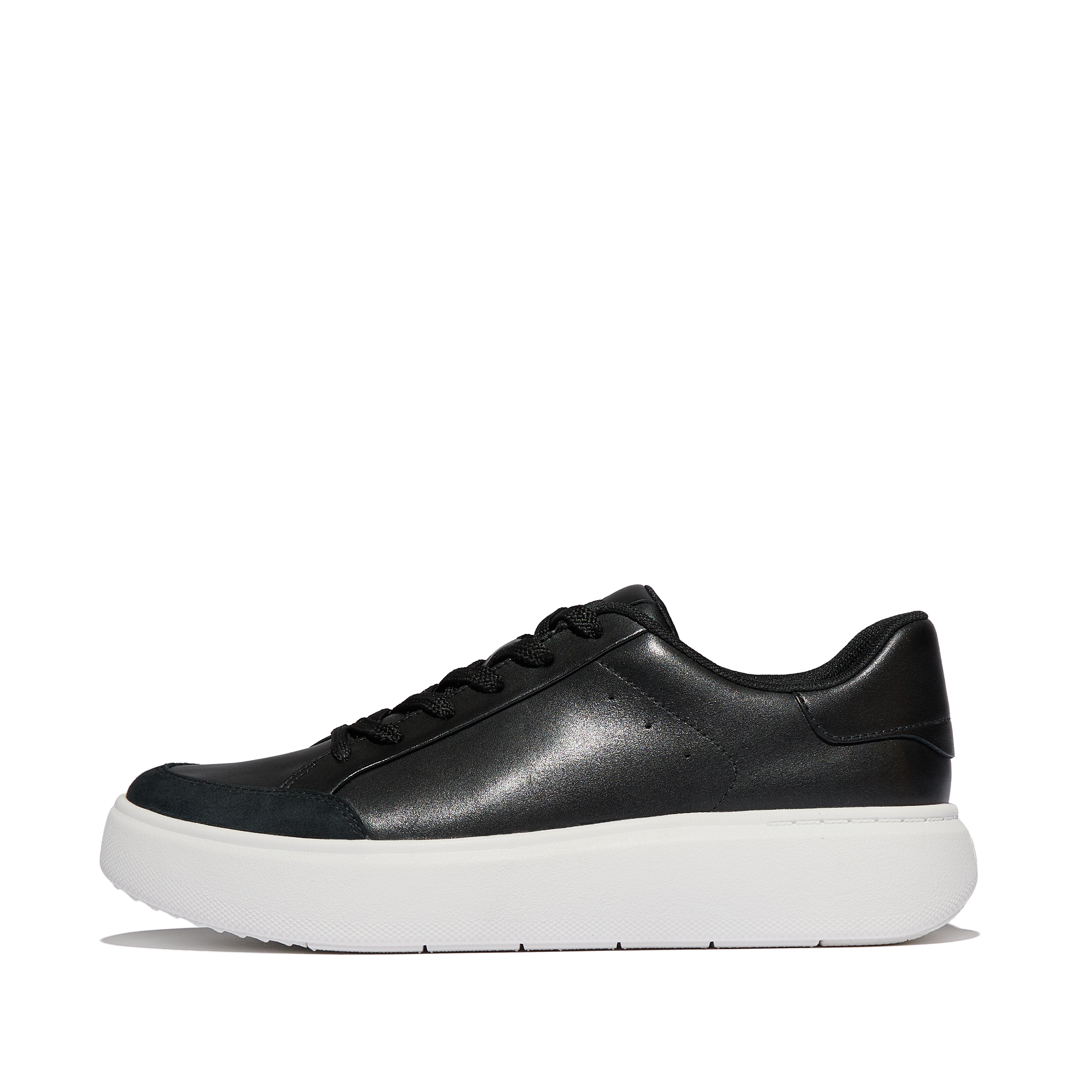 FitFlop RTG Leather/Suede Sneakers - Black