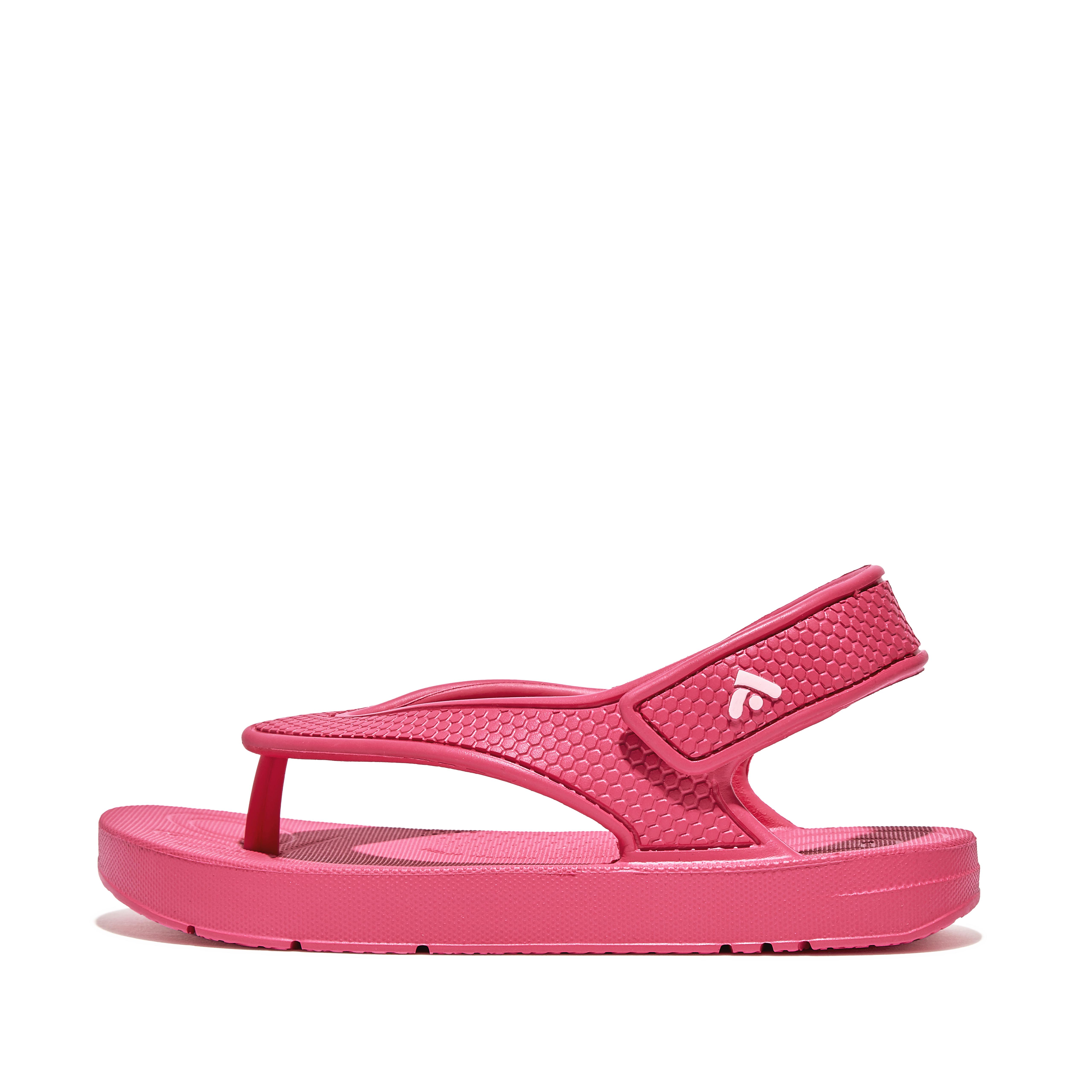 FitFlop iQUSHION KIDS Toddler Ergonomic Back-Strap Flip-Flops - Pink Jam