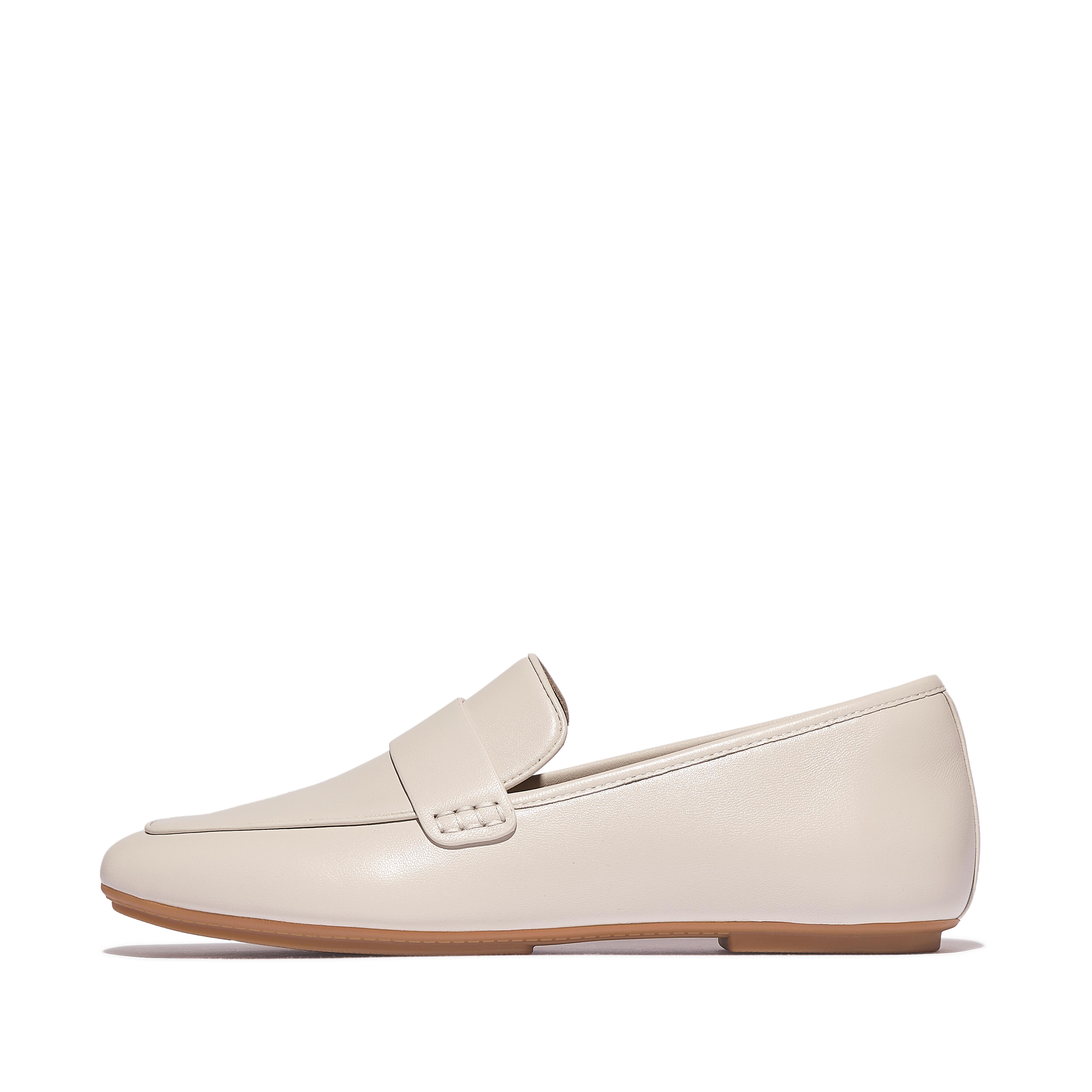 FitFlop DELICATO Soft Leather Loafers - Paris Beige