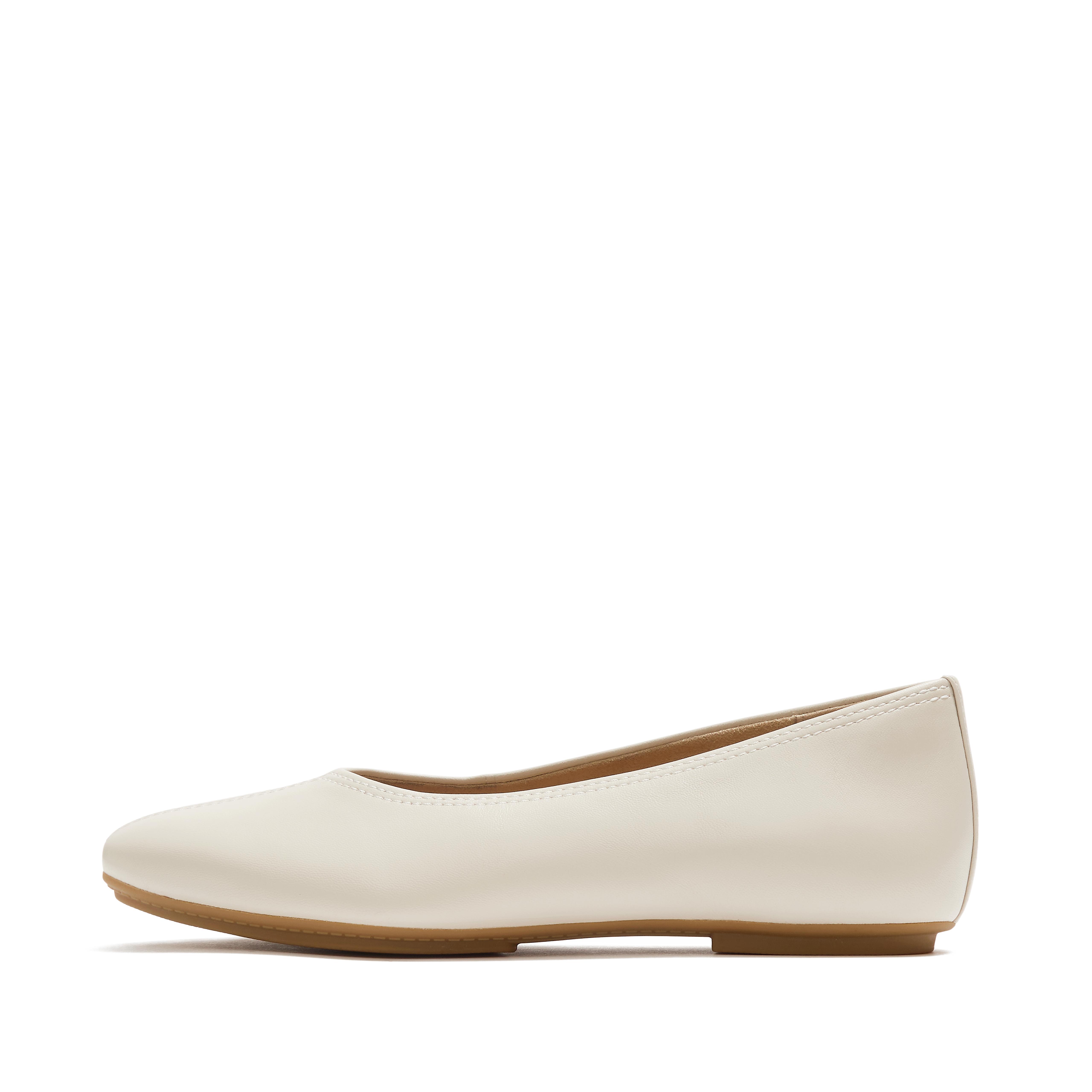 FitFlop DELICATO High-Cut Leather Ballerinas - Paris Beige