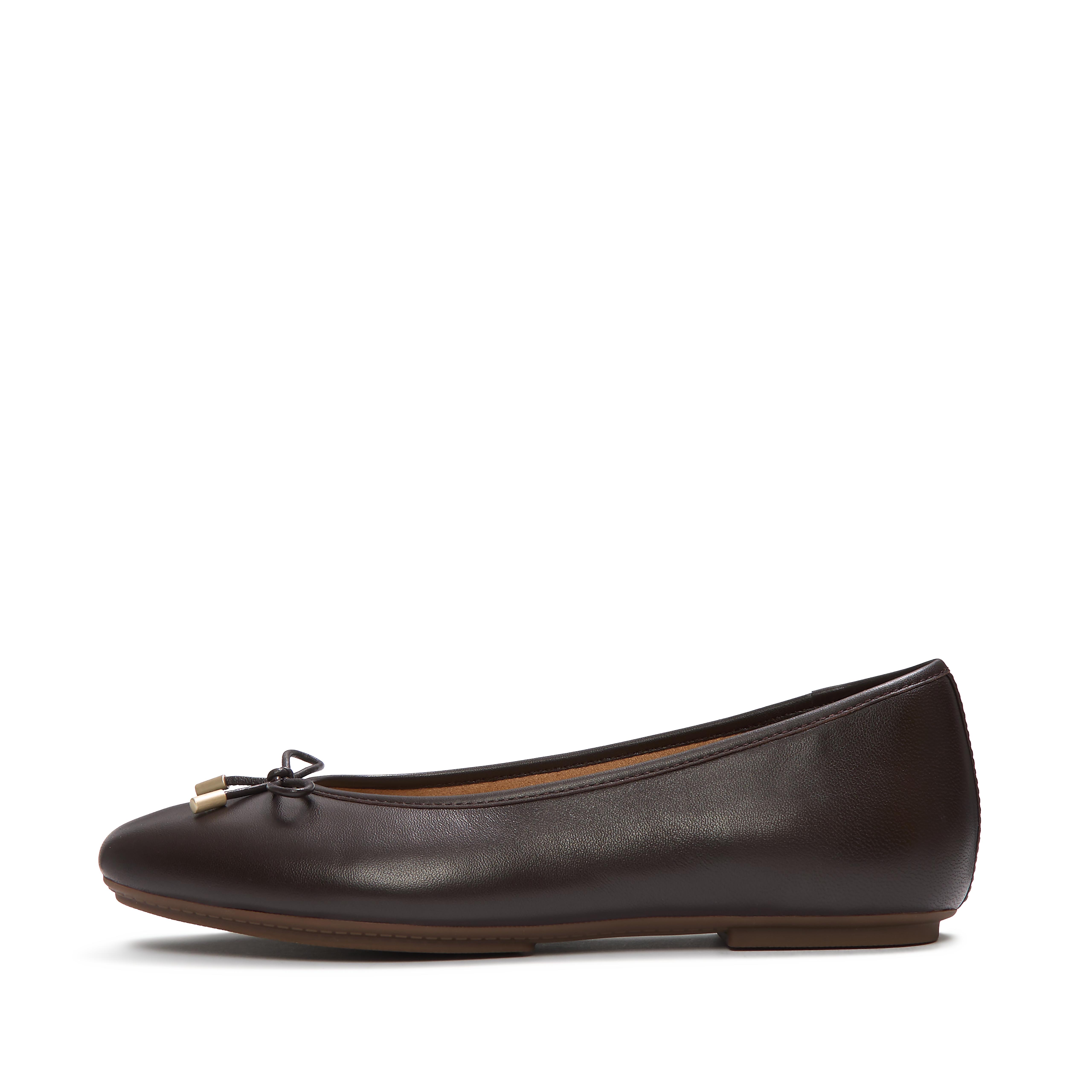 FitFlop DELICATO Leather Ballerinas - Brown Mix