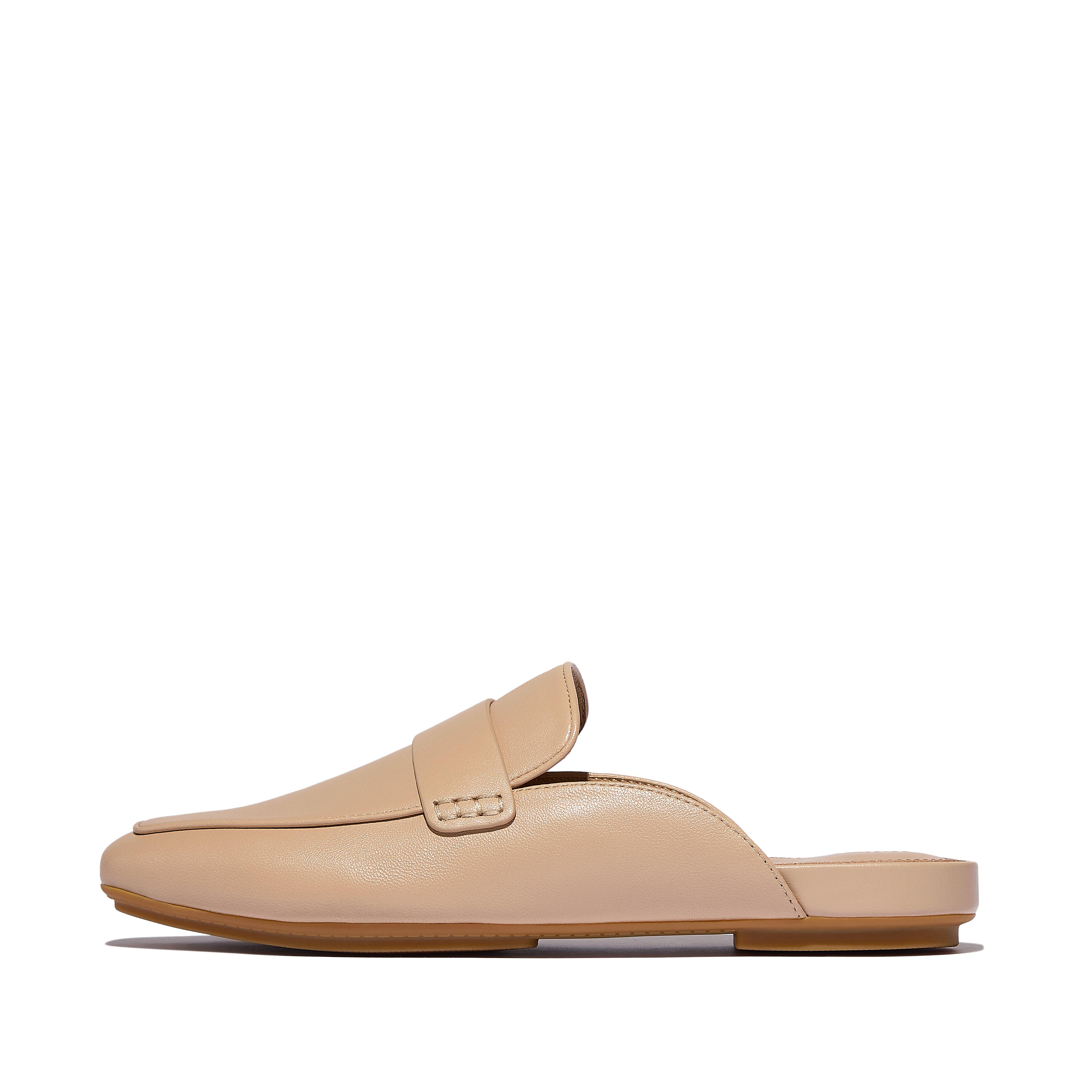 FitFlop DELICATO Soft Leather Mules - Classic Beige