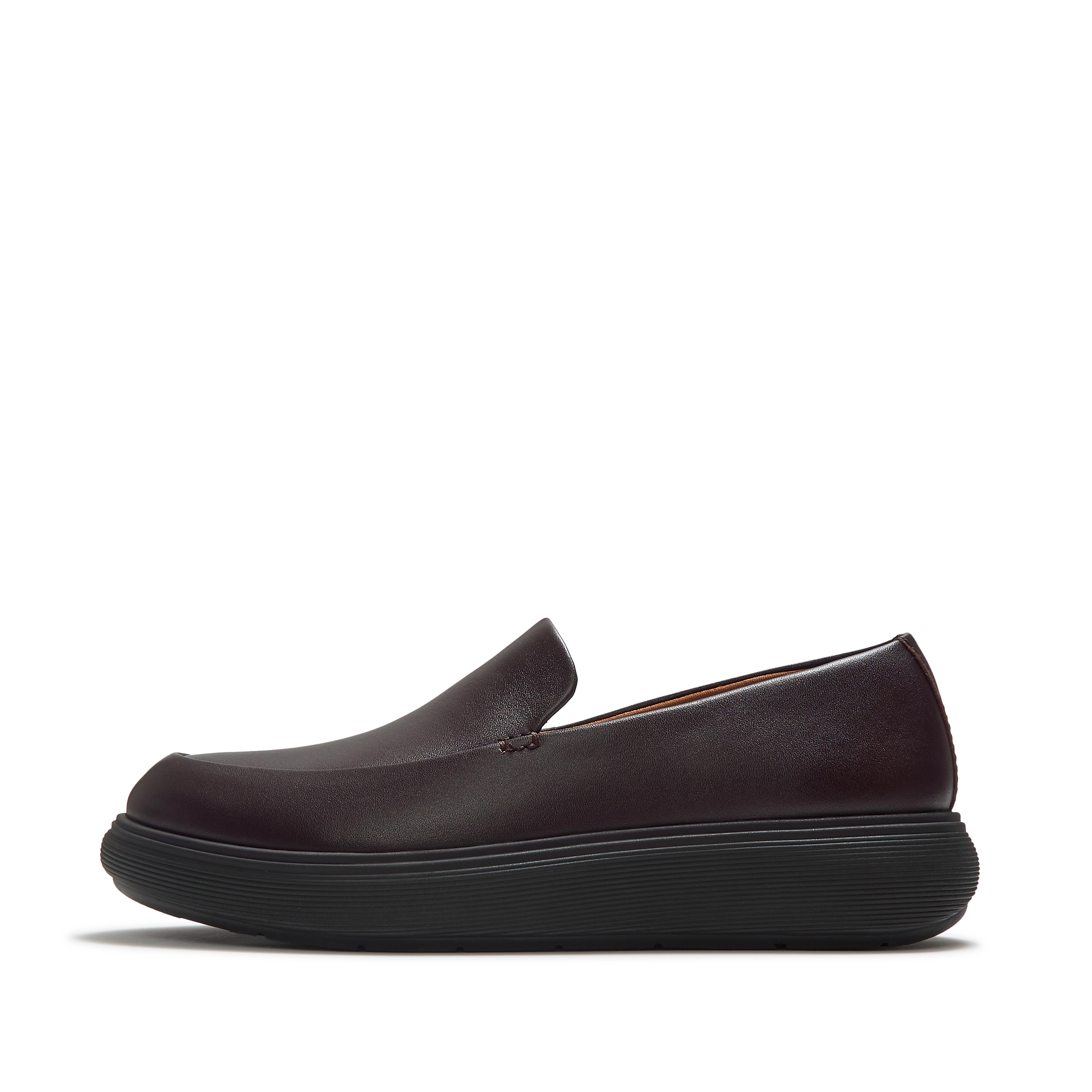 FitFlop iQ-COMFF Leather Loafers - Brown Mix