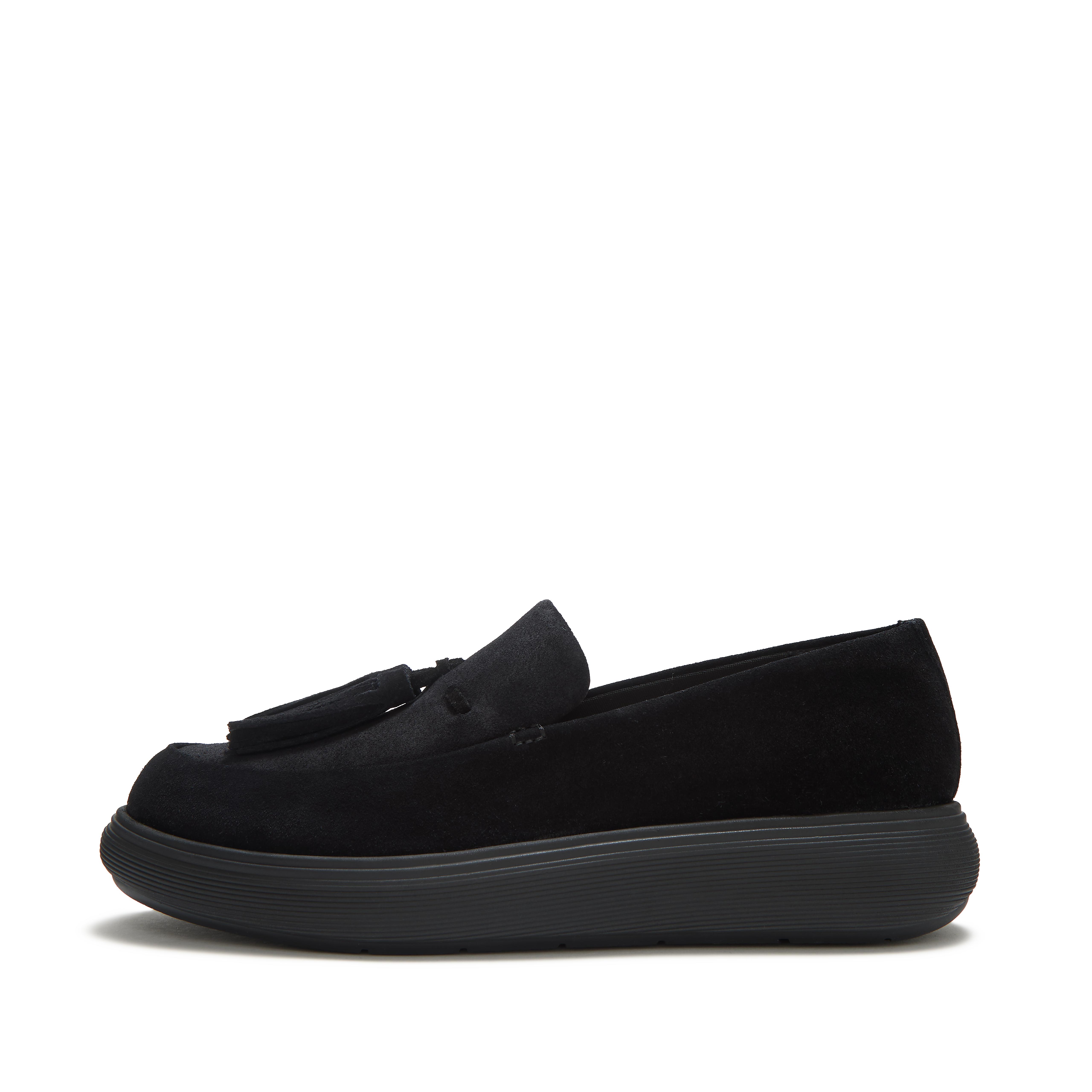 FitFlop iQ-COMFF Suede Tassel Loafers - All Black