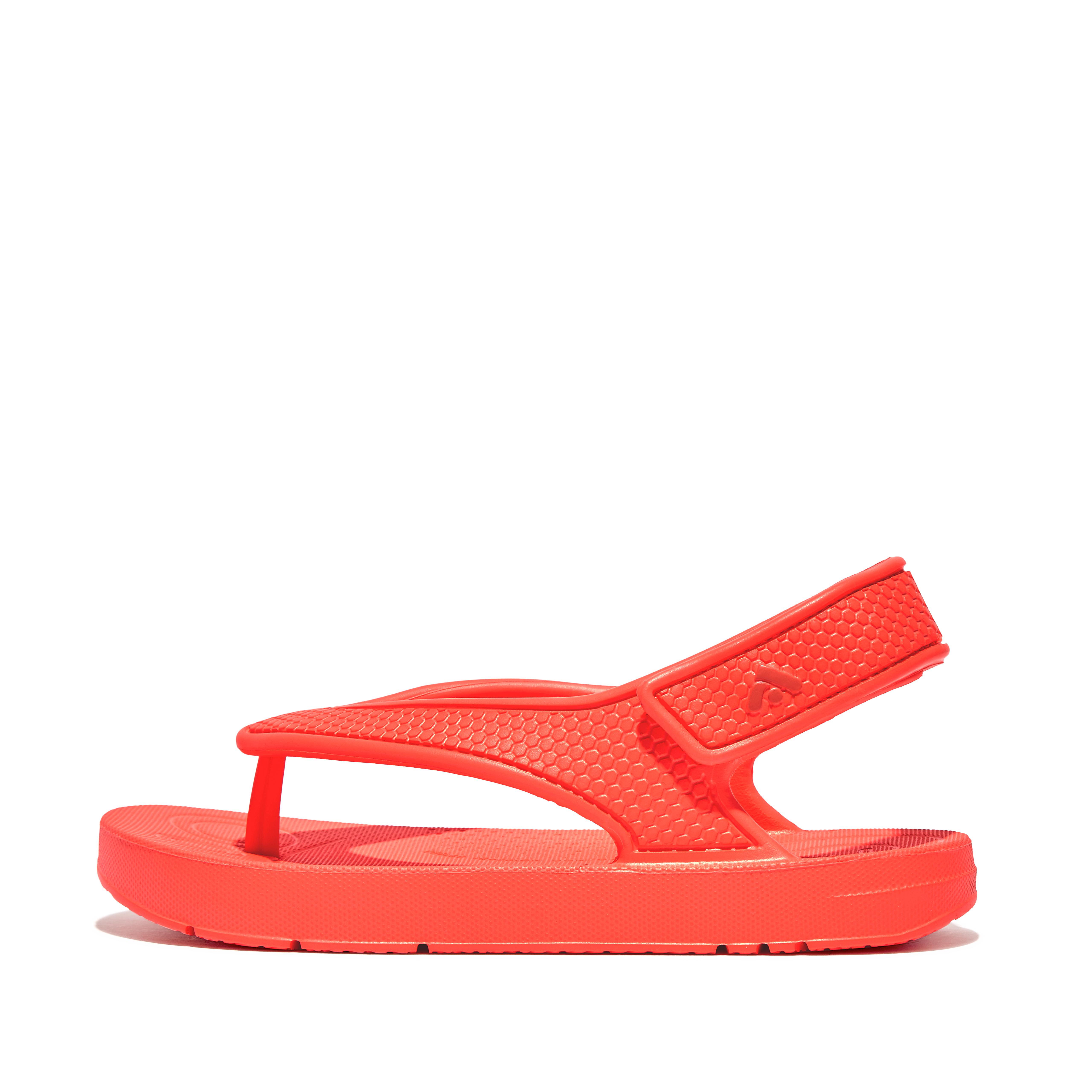 FitFlop iQUSHION KIDS Toddler Ergonomic Back-Strap Flip-Flops - Neon Orange