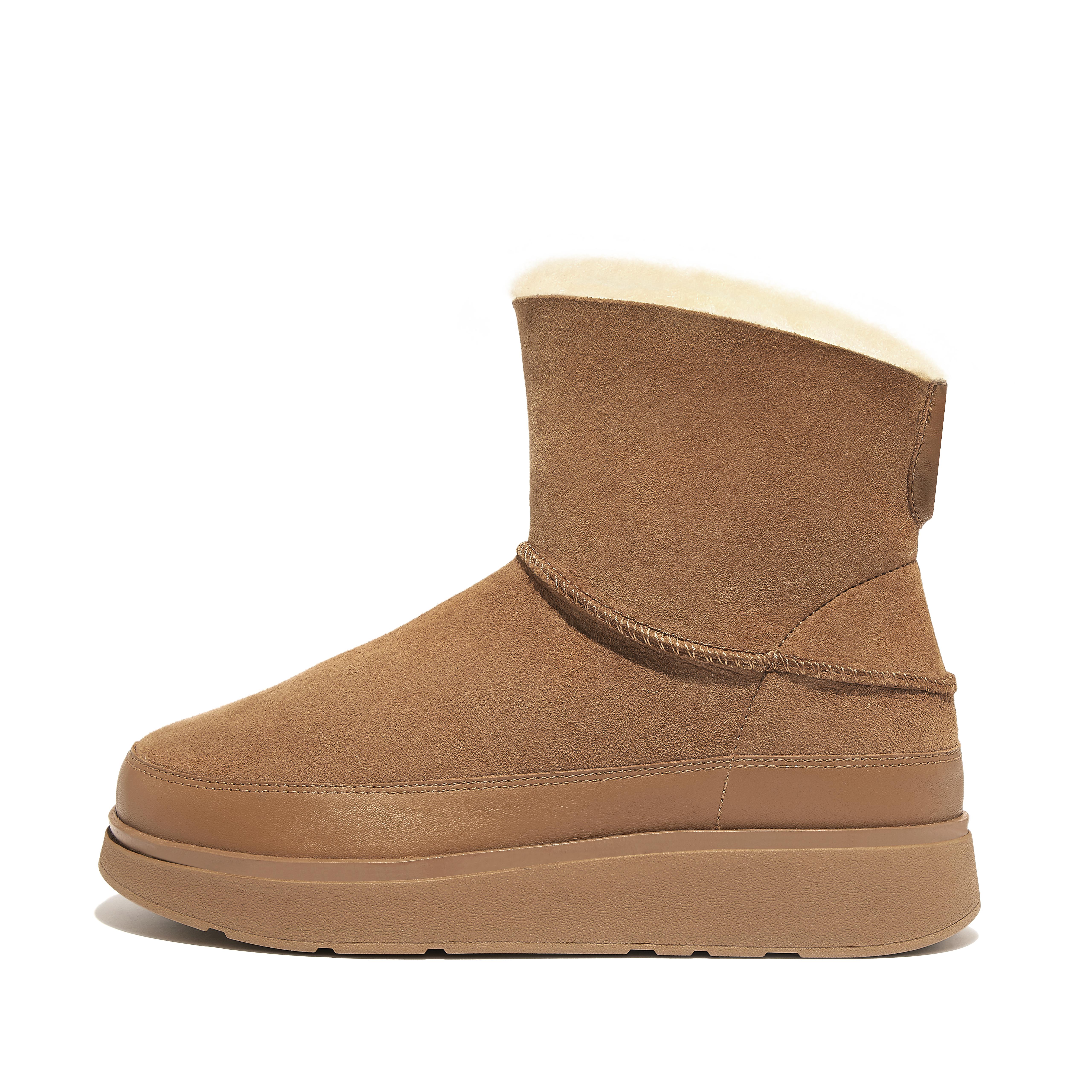 FitFlop GEN-FF Mini Double-Faced Shearling Boots - Desert Tan
