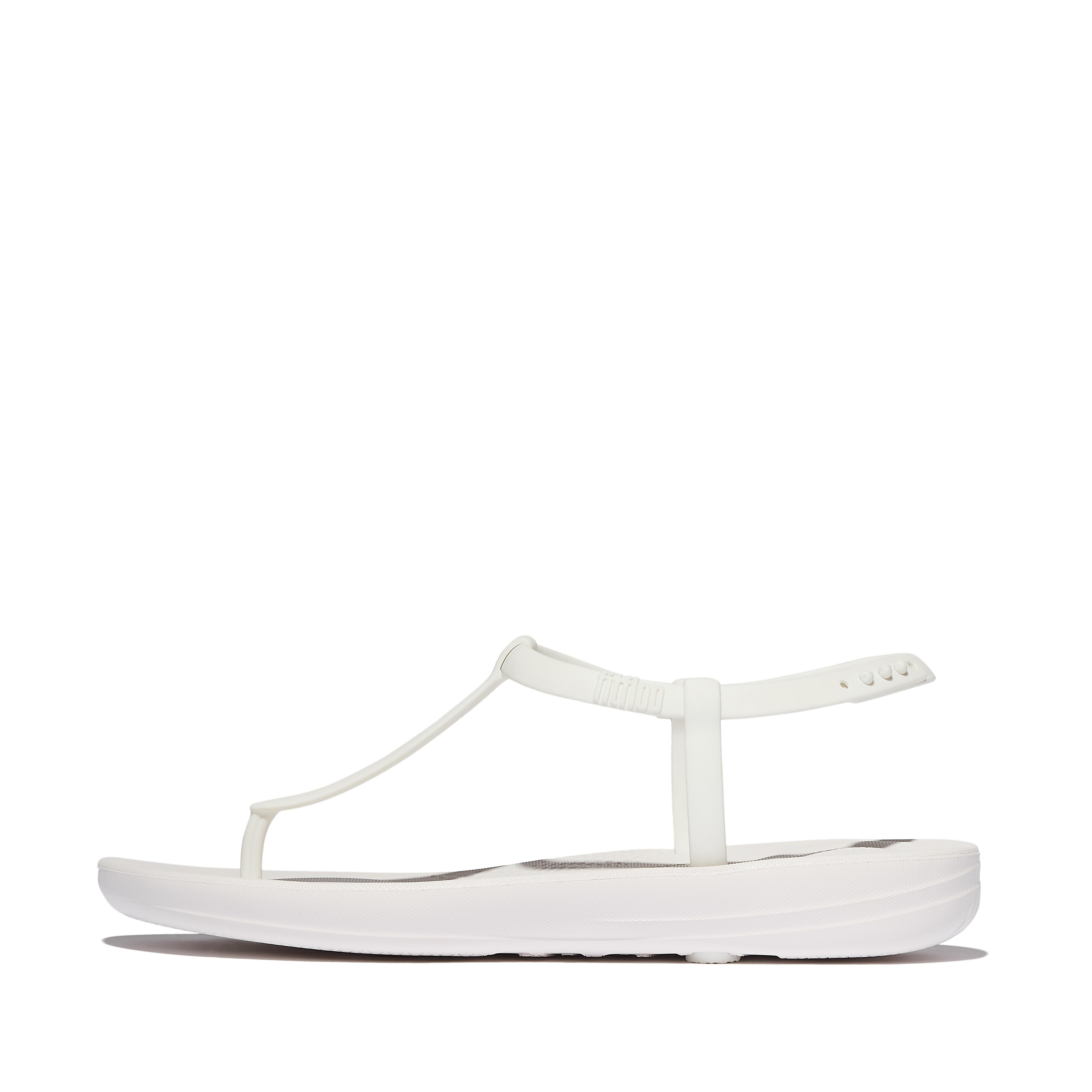 FitFlop IQUSHION Splash T-Bar Sandals - Urban White