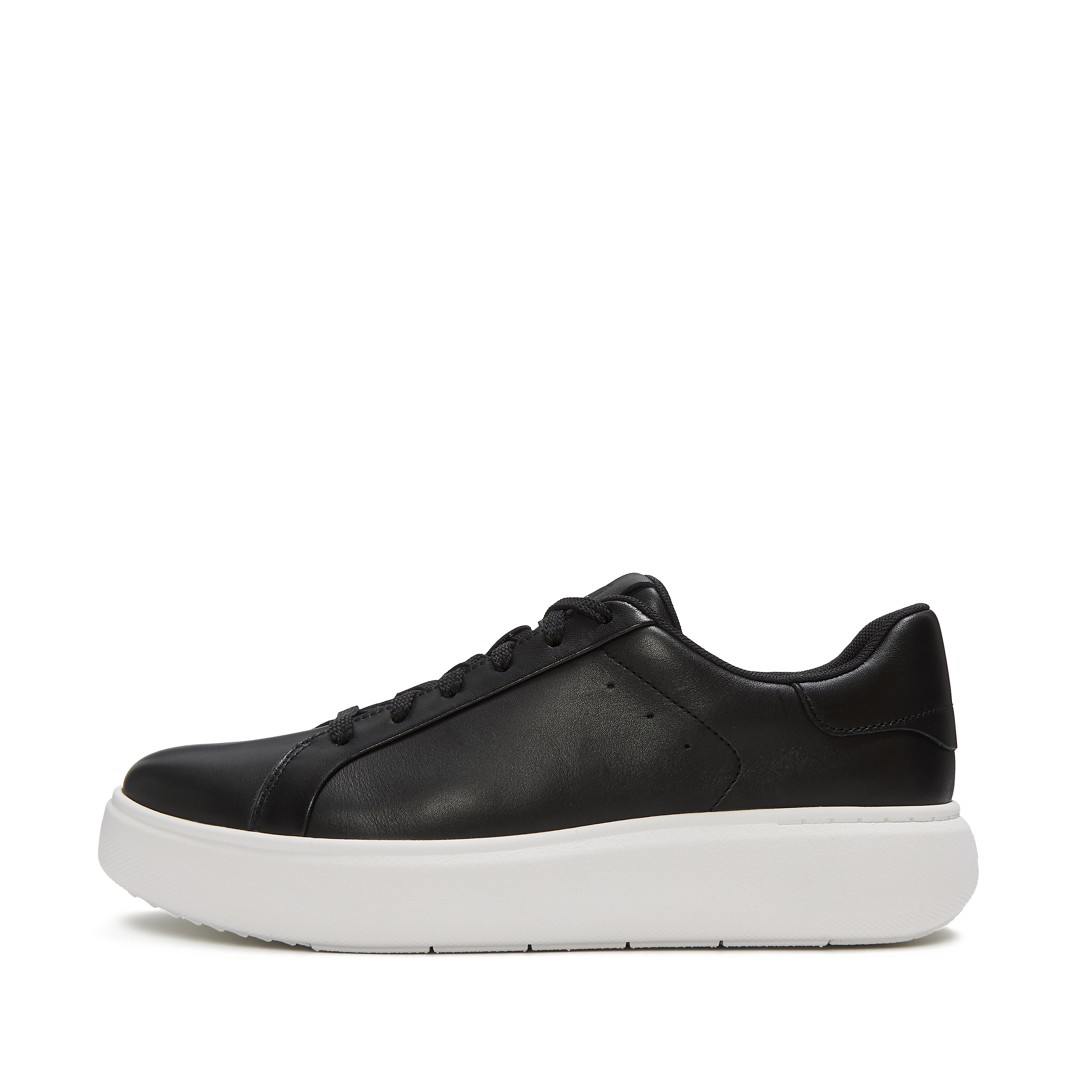 FitFlop RTG Leather Sneakers - Black