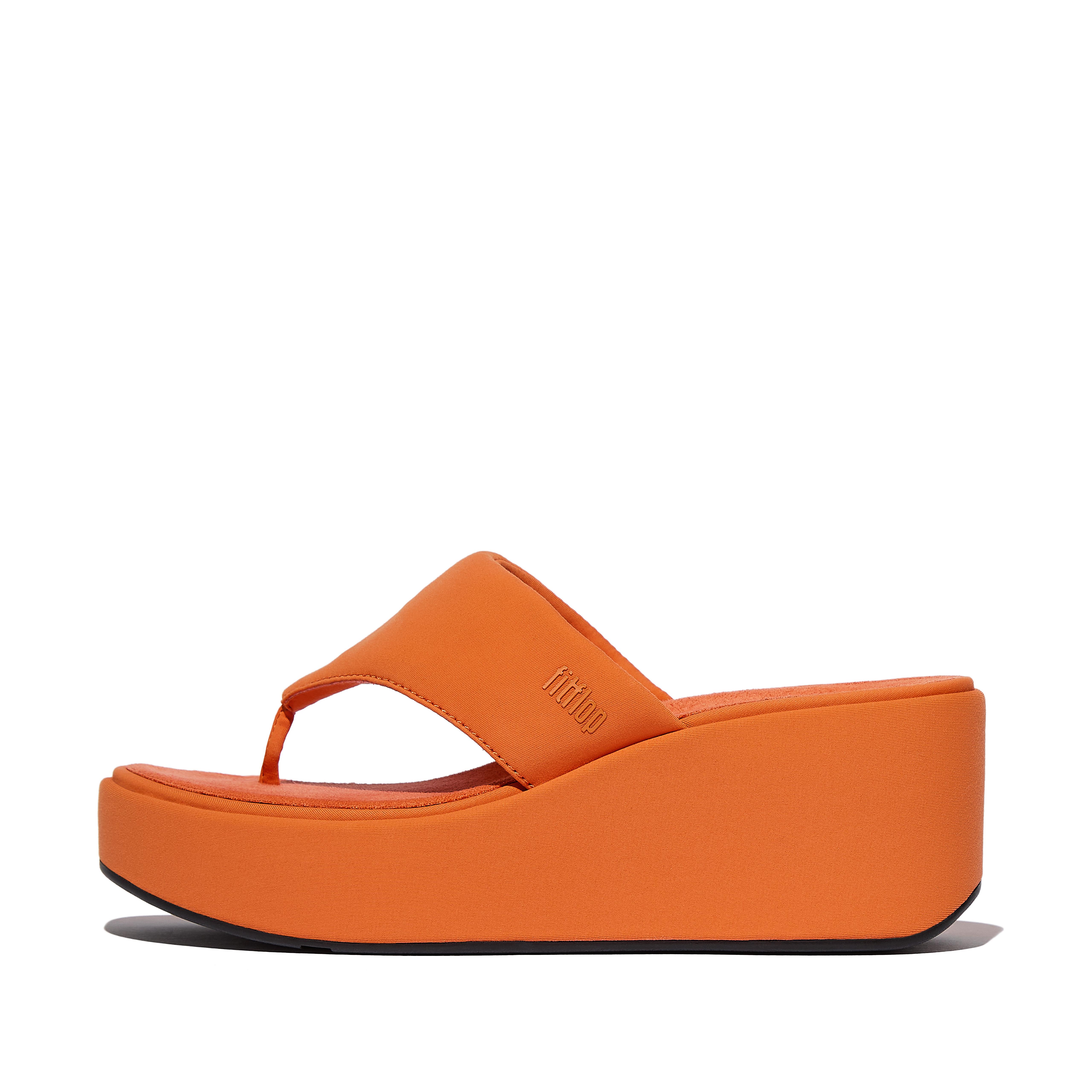 FitFlop PLATFFORMS Wedge Toe-Post Sandals - Satsuma