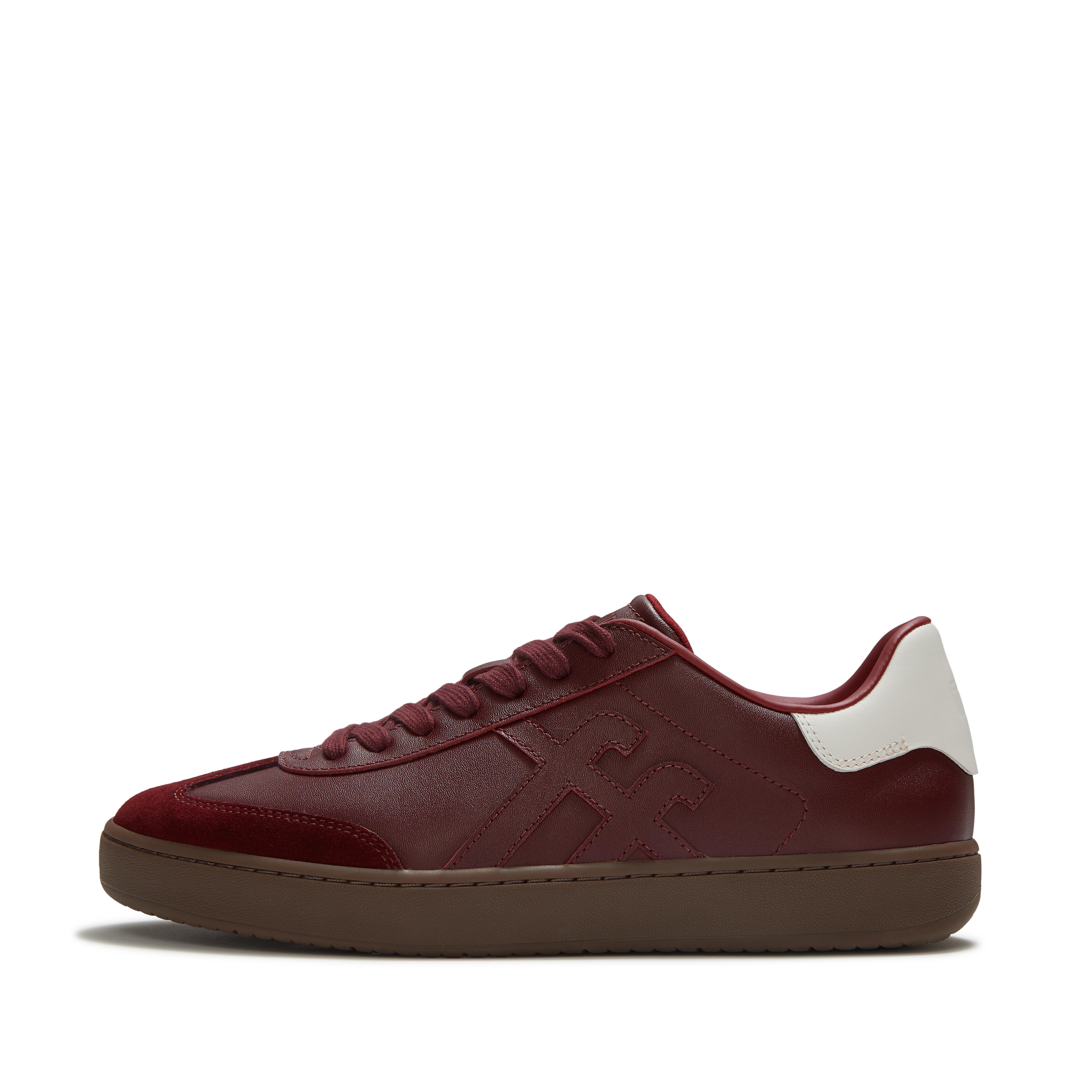 FitFlop THE DASH FF Mens T-Toe Leather Sneakers - Merlot