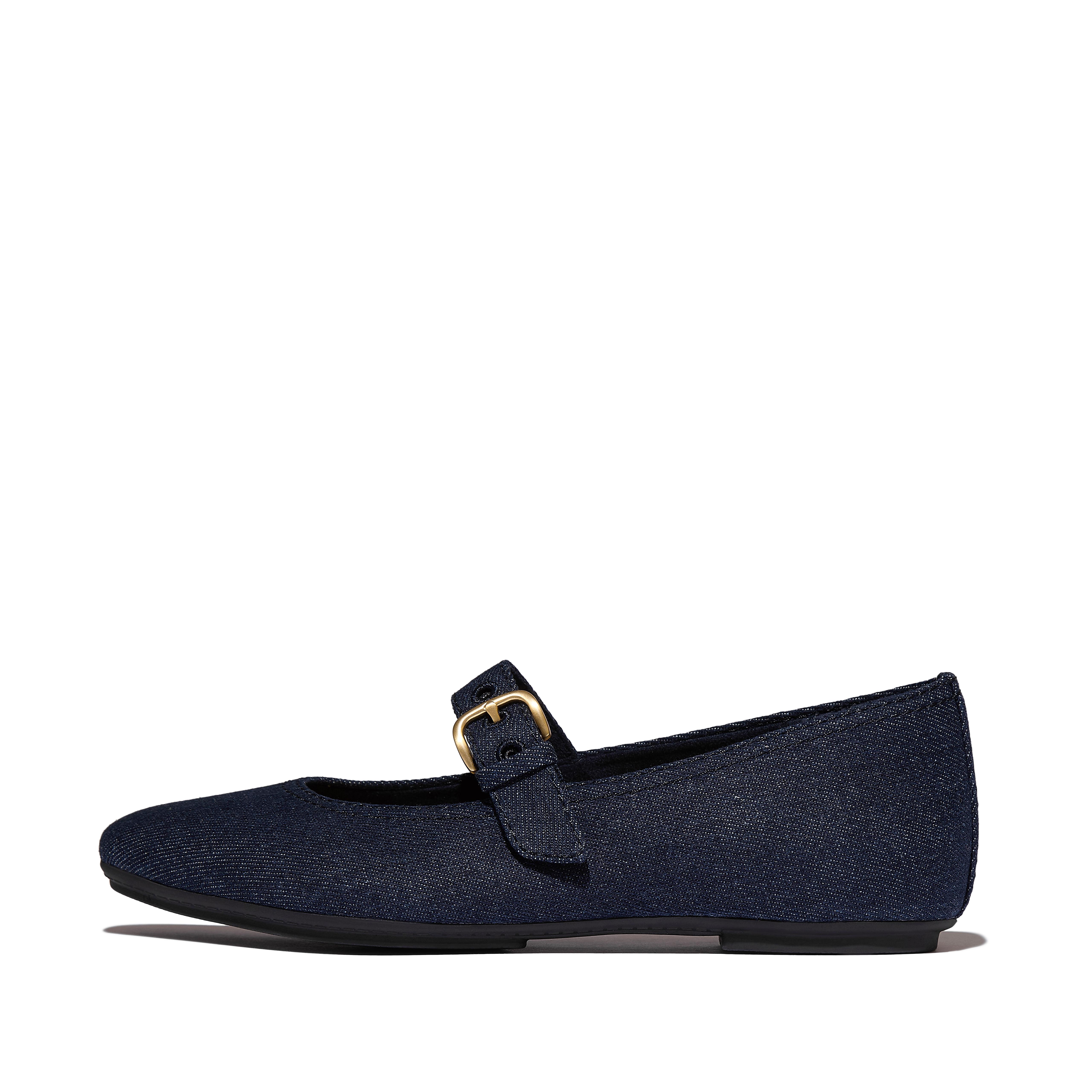 FitFlop DELICATO Denim Mary Janes - Denim