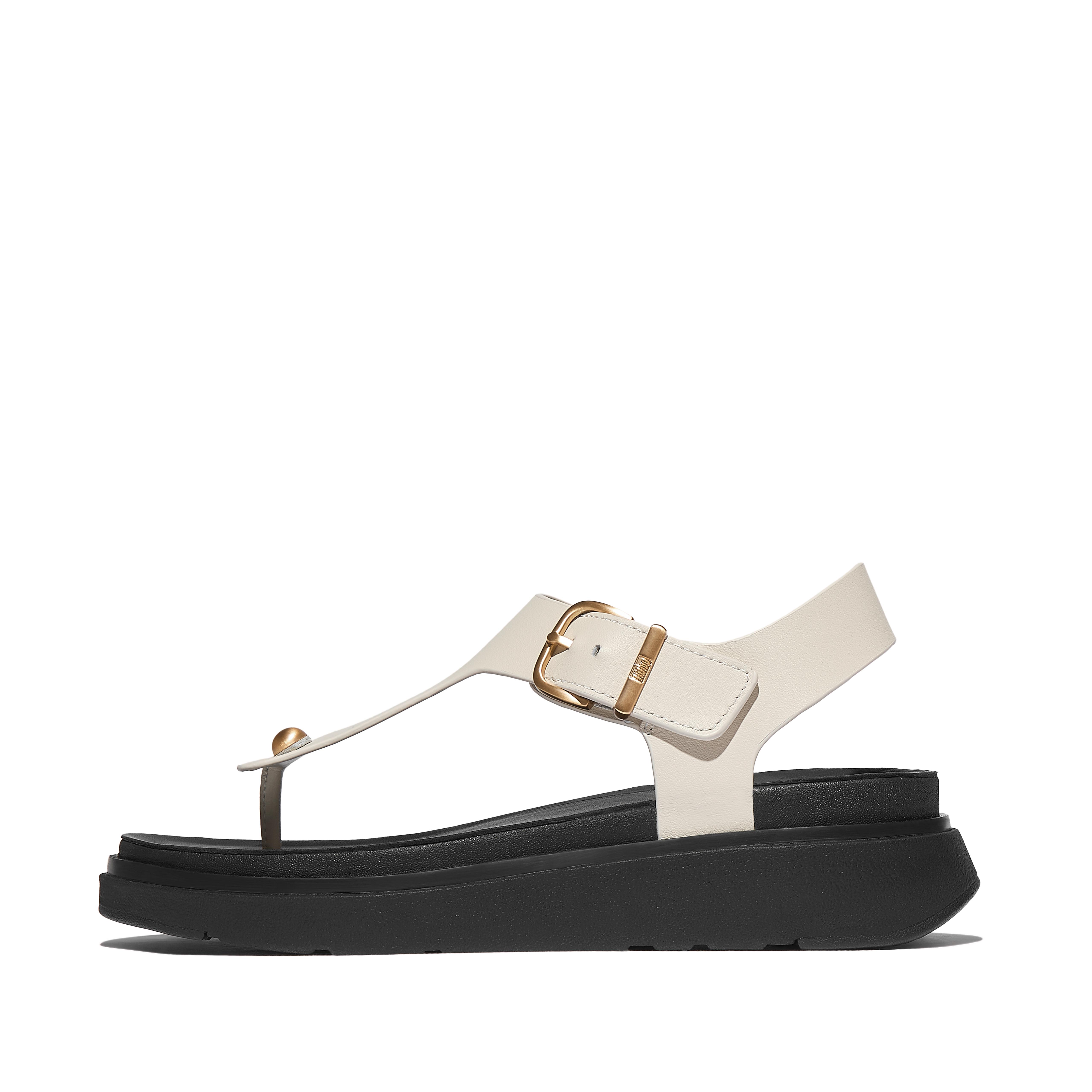 FitFlop GEN-FF Leather Back-Strap Toe-Post Sandals - Paris Beige