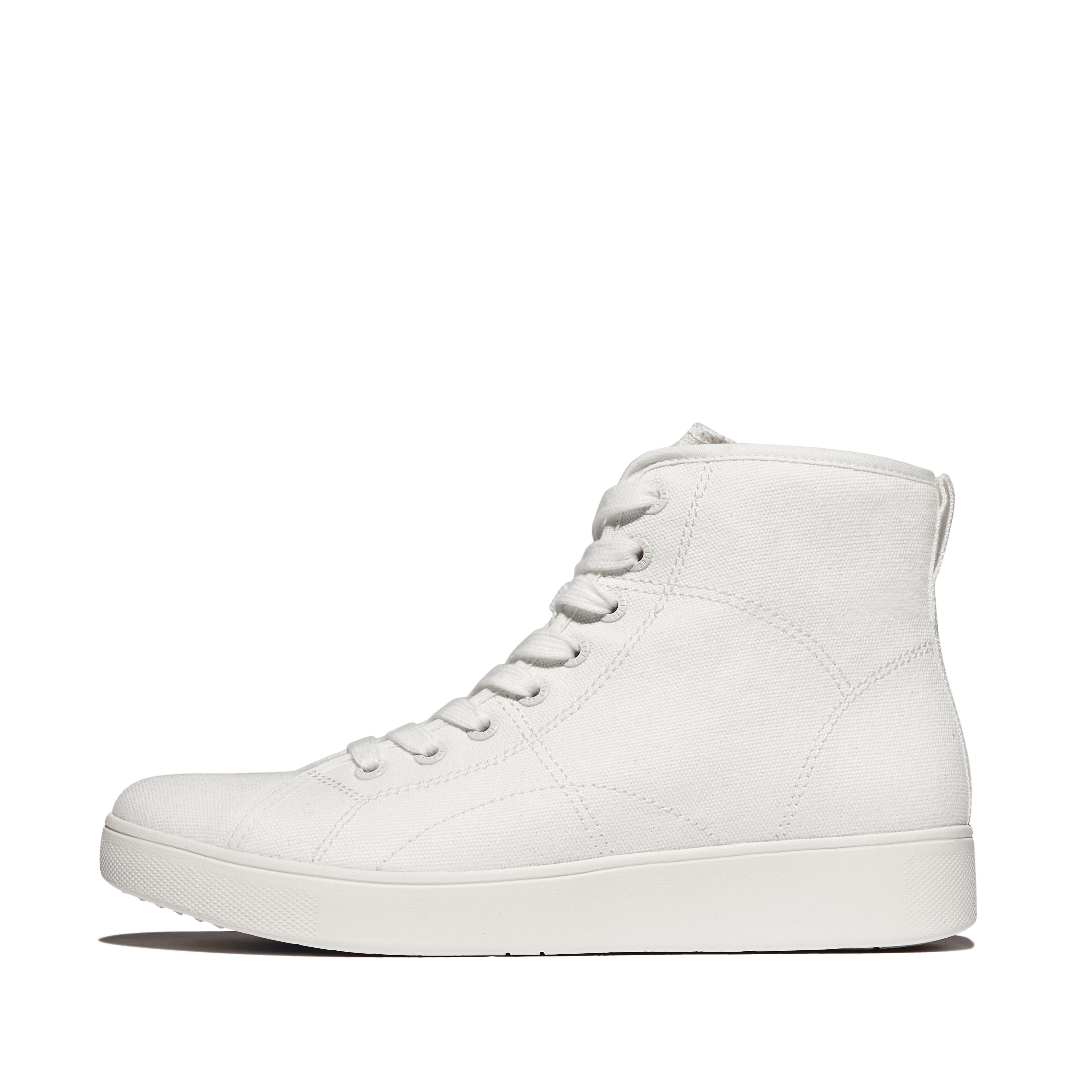 FitFlop RALLY Canvas Mid-Top Sneakers - Urban White