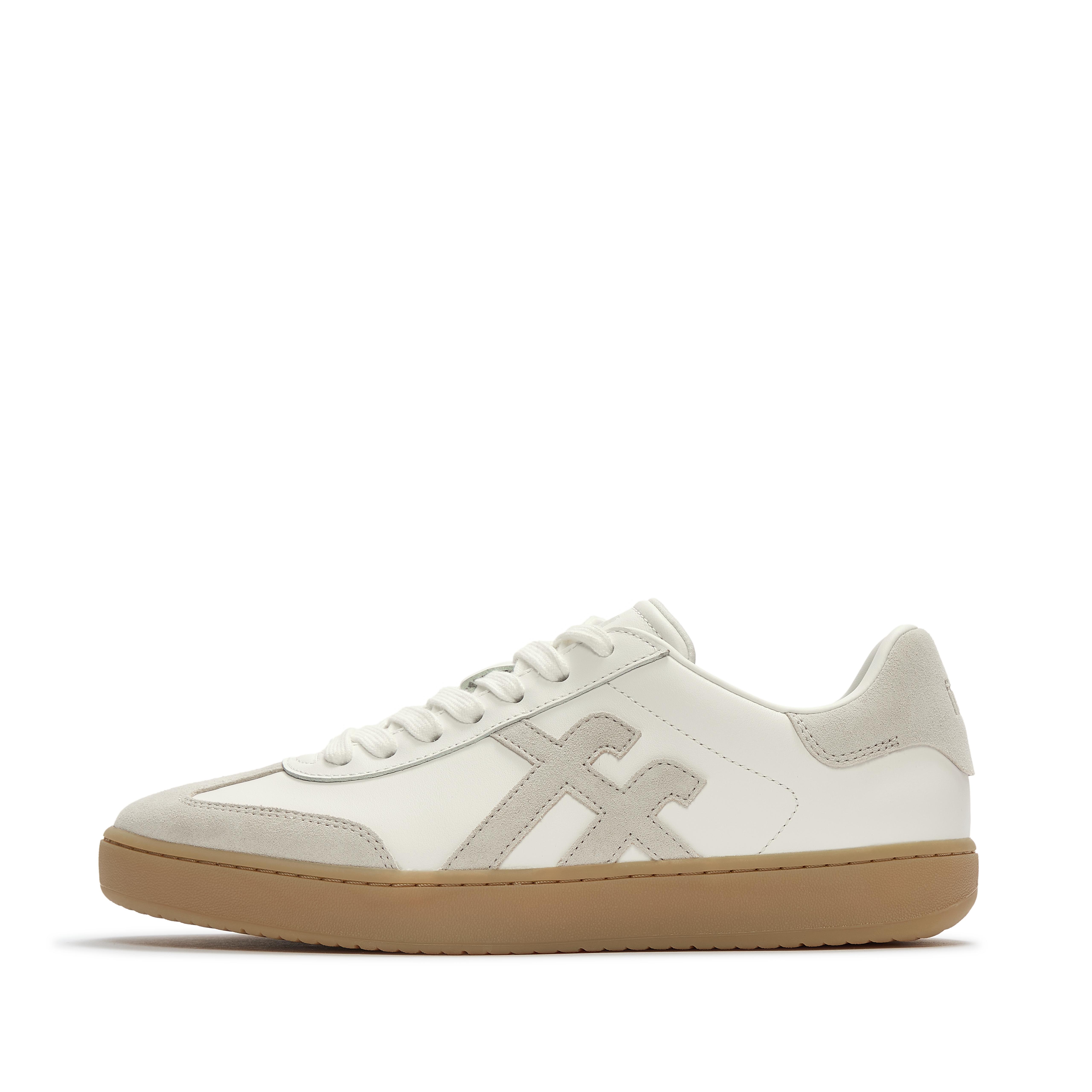 FitFlop THE DASH FF Mens T-Toe Leather/Suede Sneakers - Urban White Mix