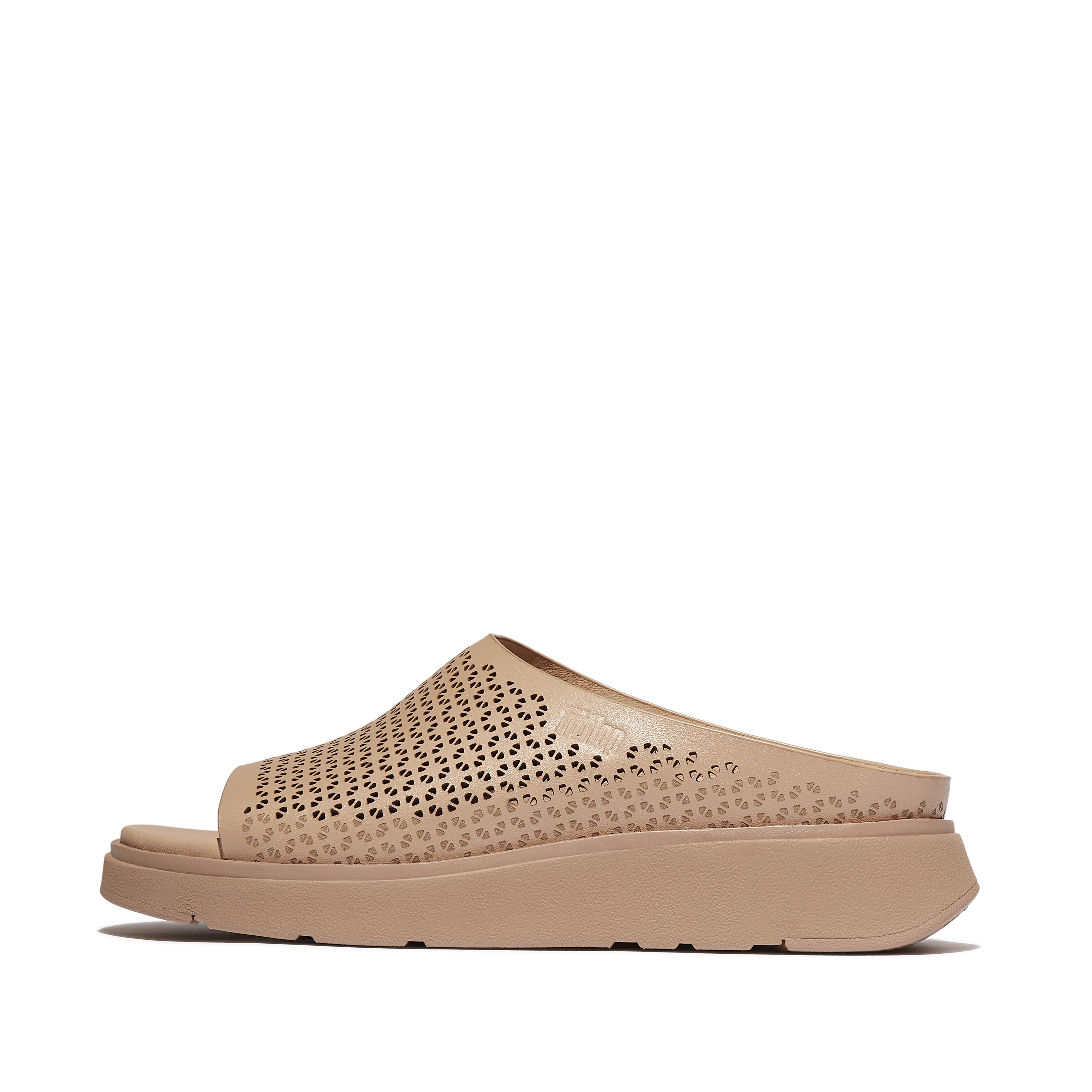 FitFlop GEN-FF Perf Leather Slides - Classic Beige