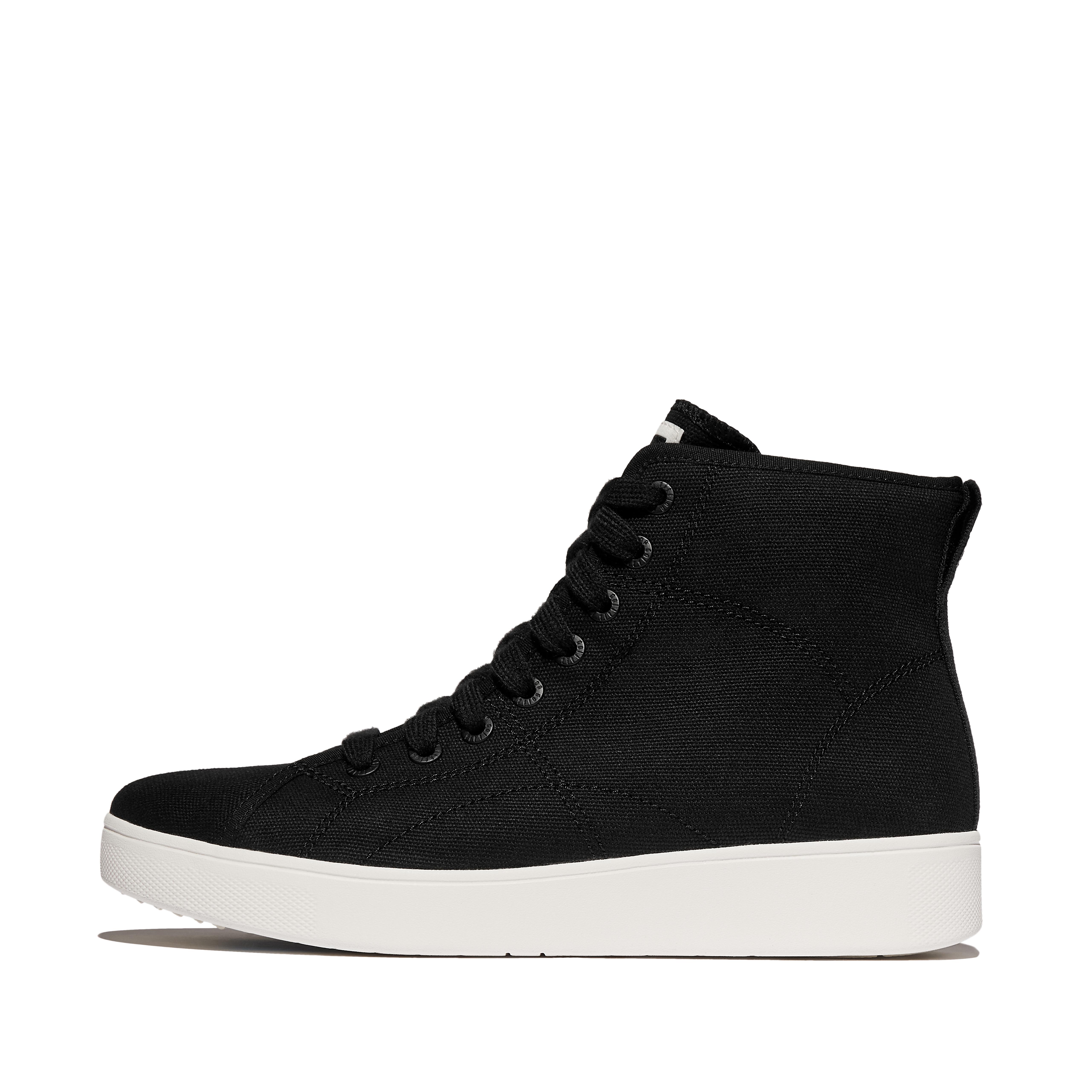 FitFlop RALLY Canvas Mid-Top Sneakers - Black