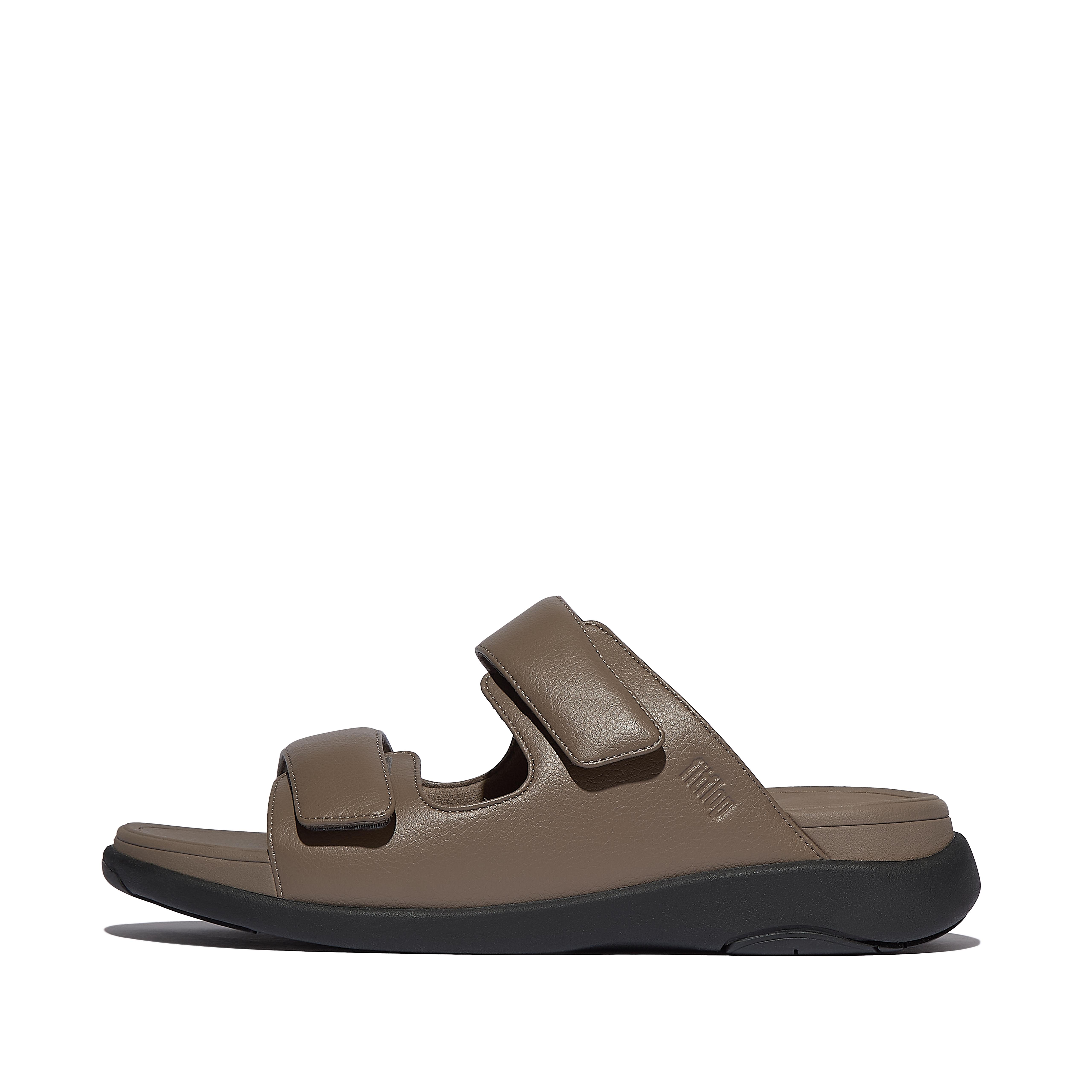 FitFlop F-MODE GO Mens Adjustable Two-Bar Slides - Grey